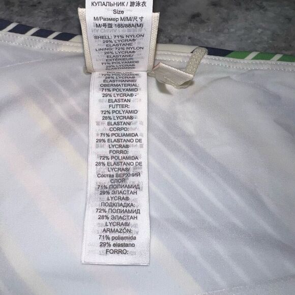 Tory Burch Field Day Multi Striped High Waist Bikini Bottom Women's Size Medium - Picture 6 of 9